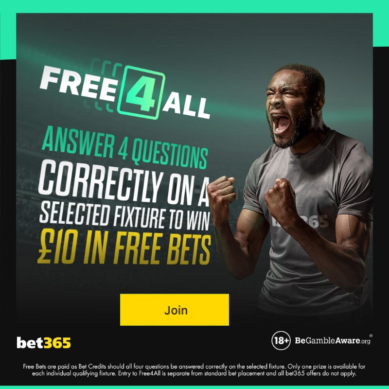 Bet365 Free4All, Win £10 Free Bets Every Day