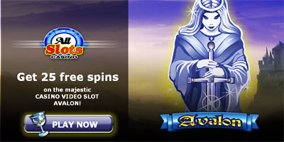 Get 25 free spins on the majestic CASINO VIDEO SLOT AVALON