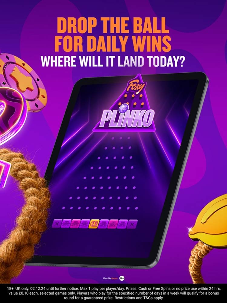 Win Free Spins with Foxy Games Plinko