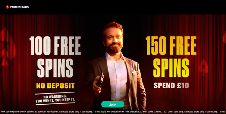 pokerstars 100 free spins no deposit