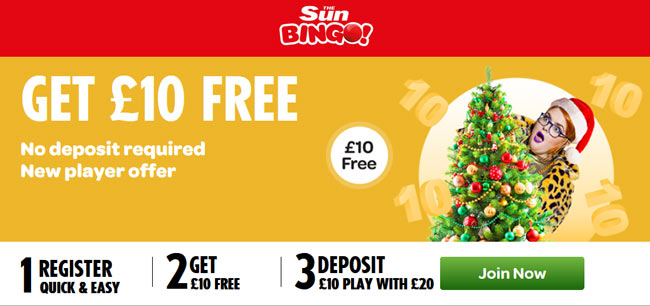 sun bingo free  no deposit