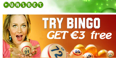 Unibet Bingo: over 35 bingo rooms, 150€ bonus and 3€ free